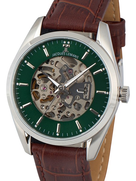 Jacques Lemans Derby Automatik 1-2087B men's watch, real leather strap
