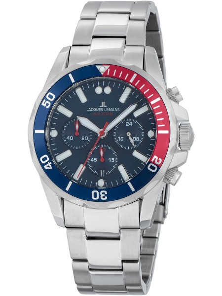Jacques Lemans Liverpool Chronograph 1-2091G men's watch, stainless steel strap