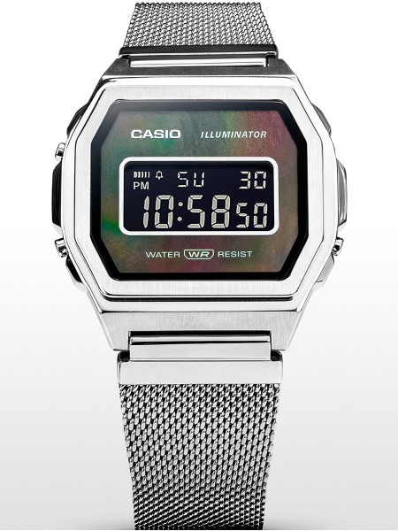 Casio Vintage Iconic A1000M-1BEF sieviešu pulkstenis, stainless steel siksna