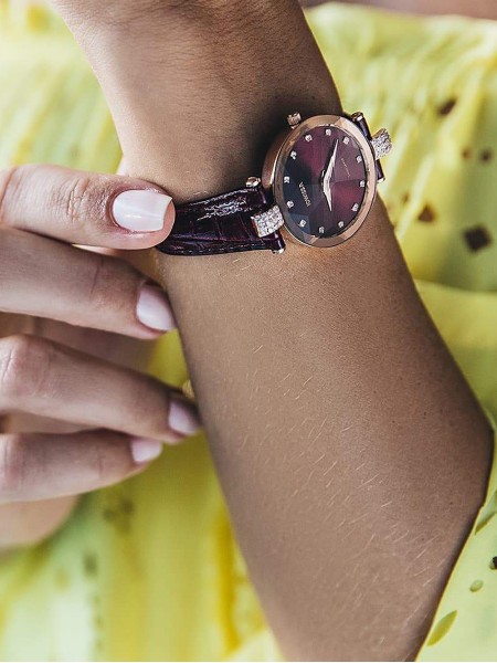 Jowissa Facet Strass J5.624.M γυναικείο ρολόι, με λουράκι real leather