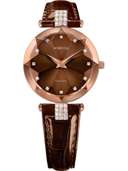 Jowissa Facet Strass J5.625.M moterų laikrodis, real leather dirželis