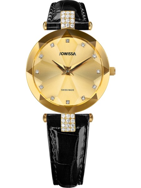 Jowissa Facet Strass J5.615.M γυναικείο ρολόι, με λουράκι real leather