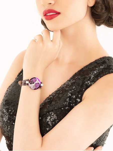 Jowissa Facet Strass J5.621.M Relógio para mulher, pulseira de cuero real