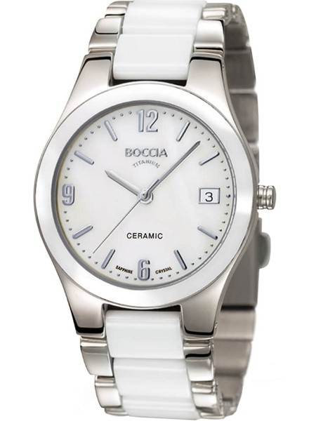Montre pour dames Boccia Uhr Titanium 3189-01, bracelet céramique