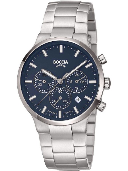 Boccia Uhr Chronograph Titanium 3746-02 men's watch, ceramics strap