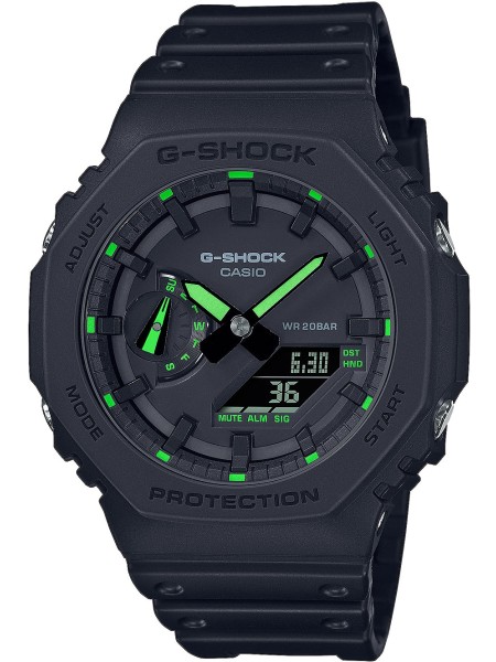 Casio G-Shock GA-2100-1A3ER sieviešu pulkstenis, resin siksna