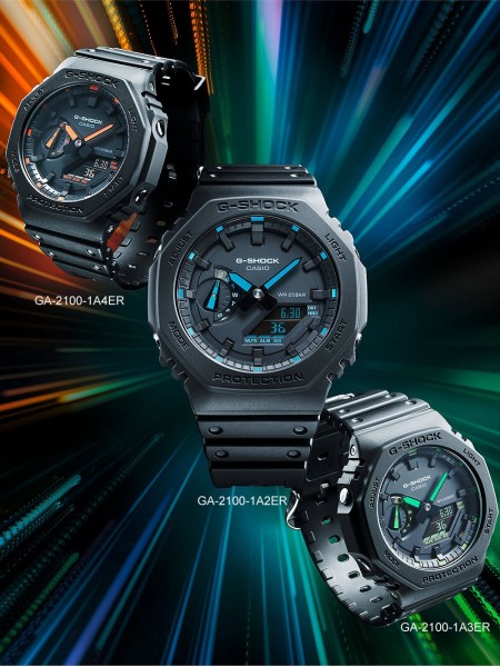 Casio G-Shock GA-2100-1A2ER Relógio para mulher, pulseira de resina