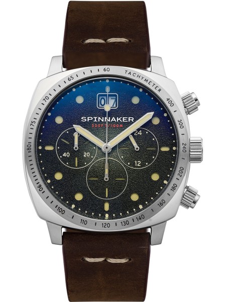 Spinnaker Hull Chronograph SP-5068-02 montre pour homme, cuir véritable sangle