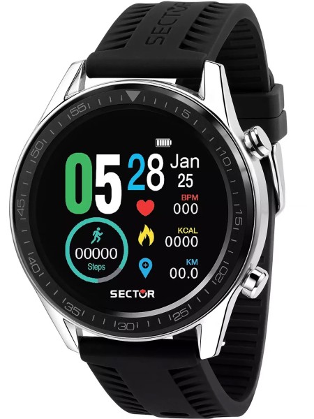 Sector Smartwatch S-02 R3251232001 herenhorloge, siliconen bandje