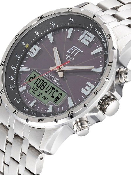 ETT Eco Tech Time Professional Radio Controlled EGS-11551-21M men's watch, stainless steel strap