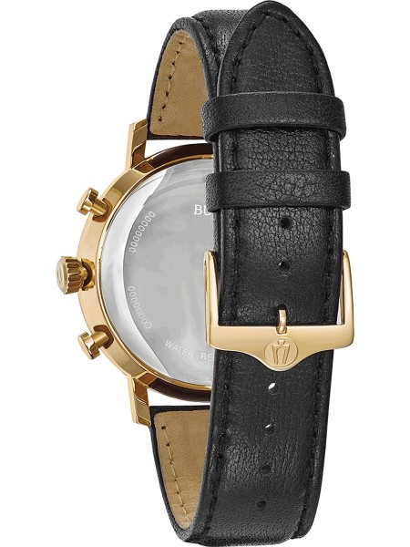 Bulova Aerojet Chronograph 97B155 men's watch, real leather strap