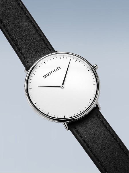 Bering Ultra Slim 15739-404 γυναικείο ρολόι, με λουράκι real leather