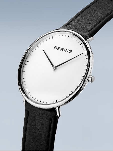 Bering Ultra Slim 15739-404 damklocka, äkta läder armband