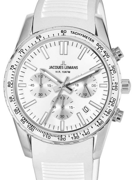 Jacques Lemans 1-2059B γυναικείο ρολόι, με λουράκι silicone