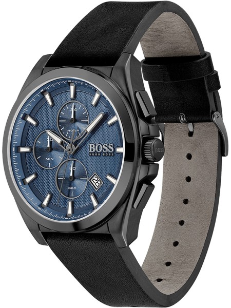 Hugo Boss 1513883 montre pour homme, cuir véritable sangle