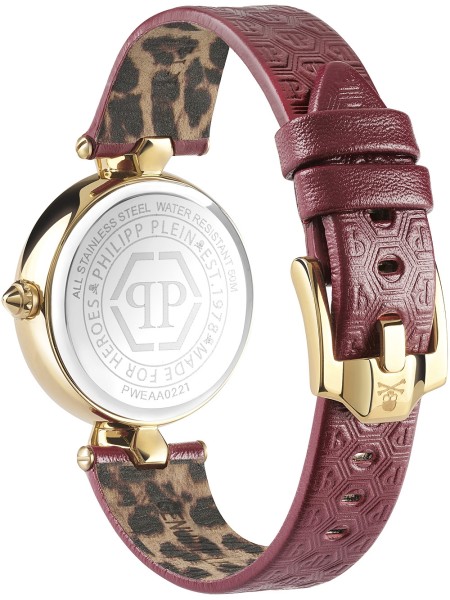 Philipp Plein PWEAA0221 Relógio para mulher, pulseira de cuero real