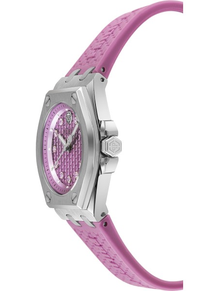 Philipp Plein PWJAA0222 Relógio para mulher, pulseira de silicona