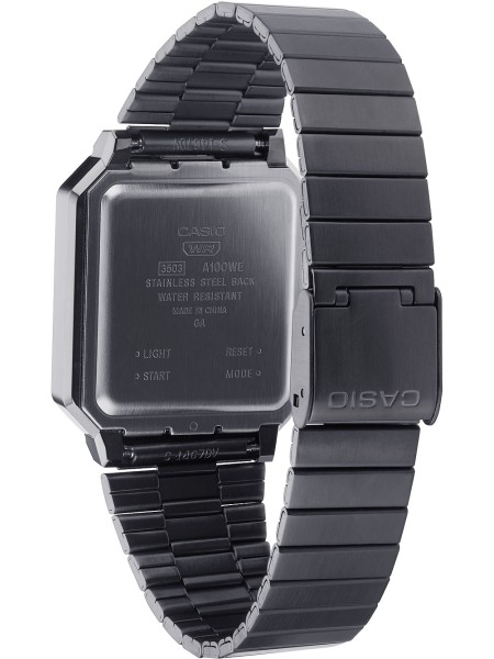 Casio A100WEGG-1A2EF γυναικείο ρολόι, με λουράκι stainless steel