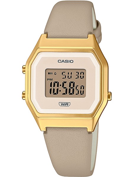 Casio LA680WEGL-5EF Relógio para mulher, pulseira de cuero real