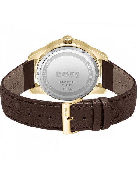 Hugo Boss 1513956 herrklocka, äkta läder armband