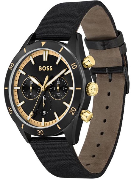 Hugo Boss 1513935 men's watch, real leather strap