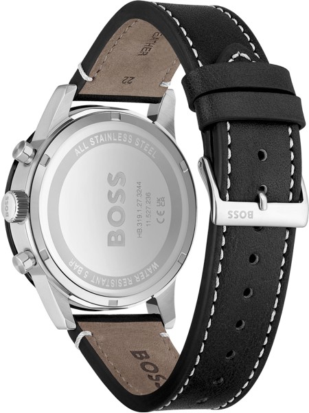 Hugo Boss 1513920 herrklocka, äkta läder armband
