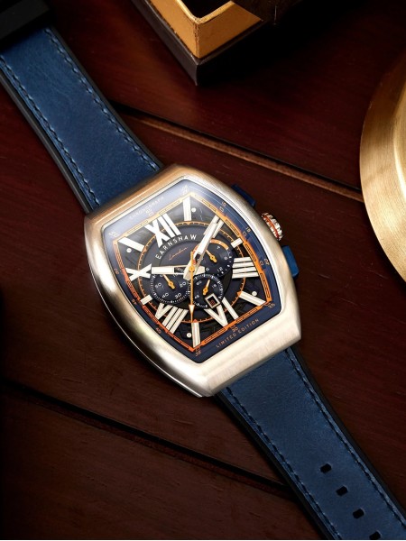 Thomas Earnshaw ES-8270-03 men's watch, real leather strap