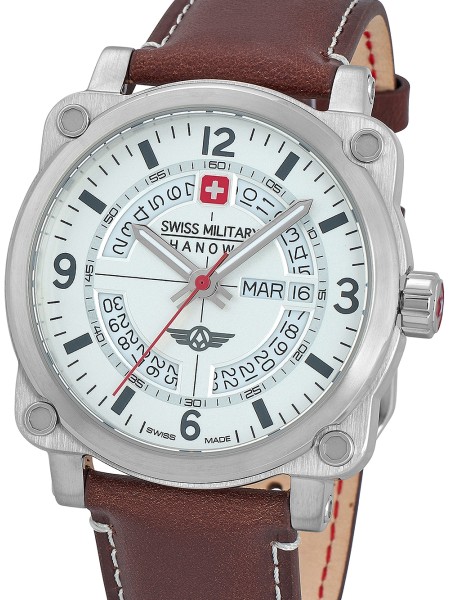Swiss Military Hanowa SMWGB2101102 herrklocka, äkta läder armband