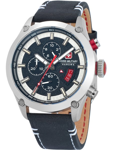 Swiss Military Hanowa SMWGC2101401 montre pour homme, cuir véritable sangle