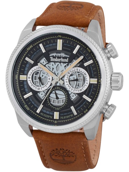 Timberland TDWGF2200704 men's watch, real leather strap