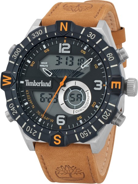 Timberland TDWGD2103202 Reloj para hombre, correa de cuero real