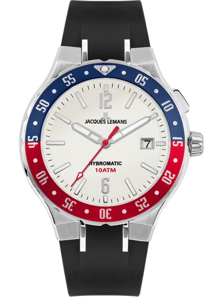 Jacques Lemans 1-2109B men's watch, silicone strap