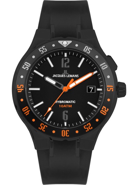 Jacques Lemans 1-2109D men's watch, silicone strap