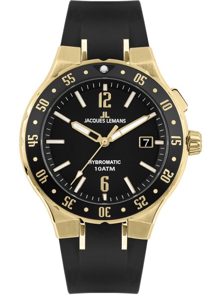 Jacques Lemans 1-2109E men's watch, silicone strap