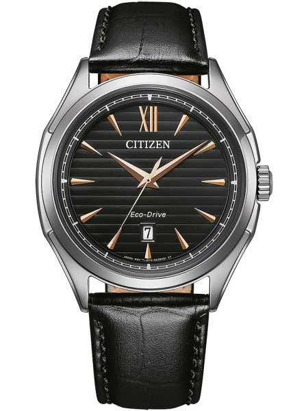 Citizen AW1750-18E Reloj para hombre, correa de cuero real