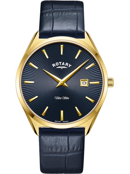 Rotary GS08013/05 Reloj para hombre, correa de cuero real