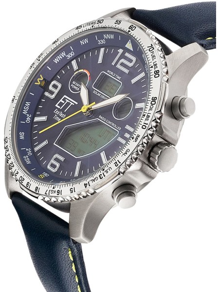 ETT Eco Tech Time EGT-11574-31L men's watch, cuir véritable strap