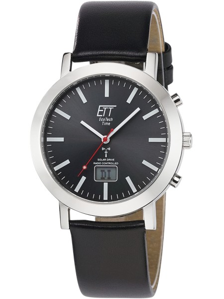 ETT Eco Tech Time EGS-11578-21L men's watch, real leather strap