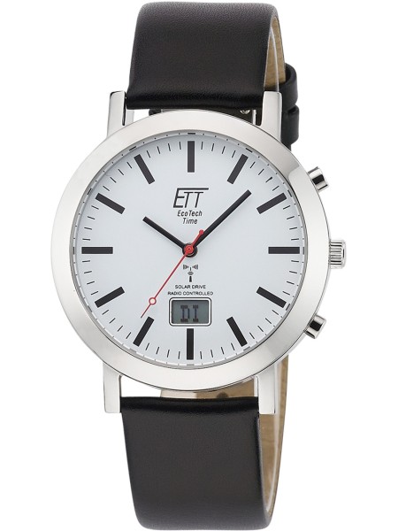 ETT Eco Tech Time EGS-11577-11L men's watch, real leather strap
