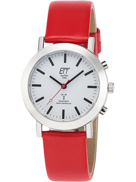 ETT Eco Tech Time ELS-11582-11L damklocka, äkta läder armband