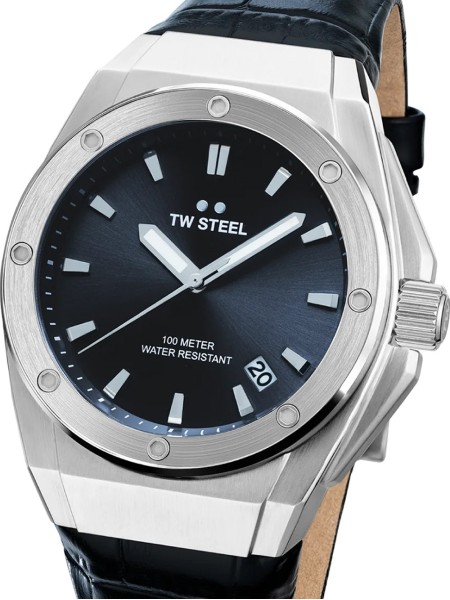 TW-Steel CE4108 men's watch, cuir véritable strap