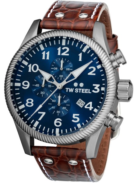TW-Steel VS111 herrklocka, äkta läder armband
