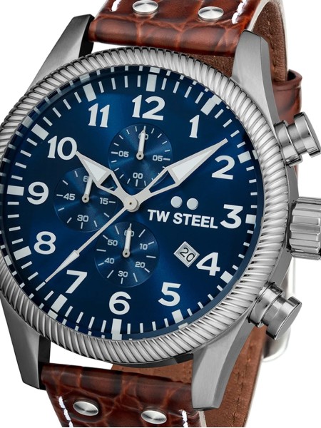 TW-Steel VS111 men's watch, real leather strap