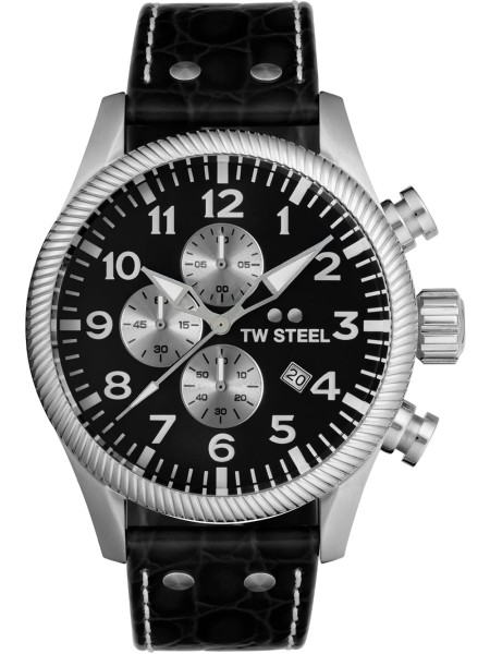 TW-Steel VS110 men's watch, real leather strap