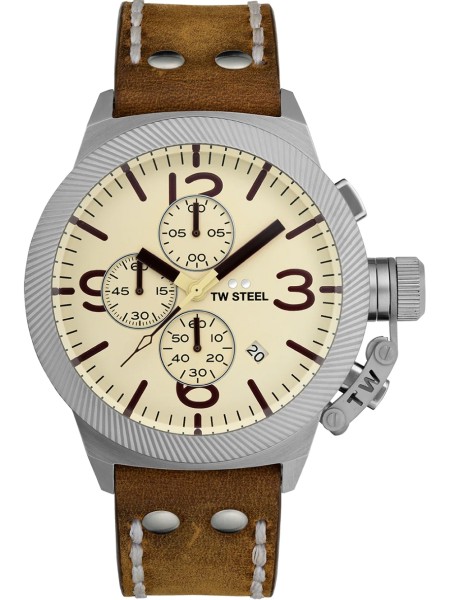 TW-Steel CS104 men's watch, real leather strap