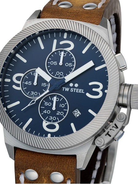TW-Steel CS106 men's watch, cuir véritable strap