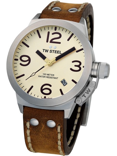 TW-Steel CS100 men's watch, real leather strap