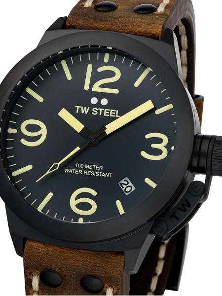 TW-Steel CS103 Reloj para hombre, correa de cuero real