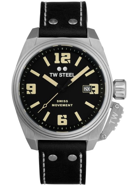 TW-Steel TW1101 montre pour homme, cuir véritable sangle