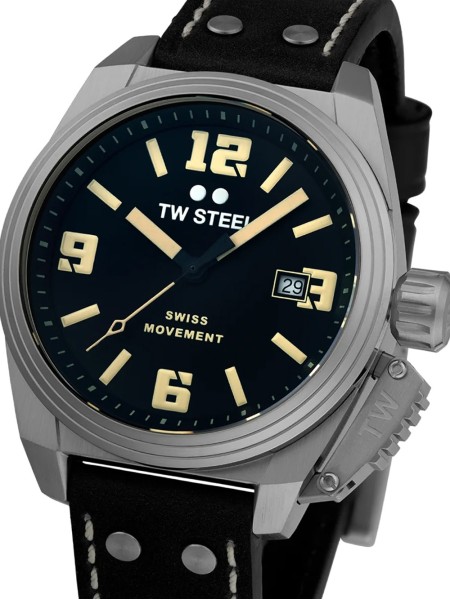 TW-Steel TW1101 montre pour homme, cuir véritable sangle